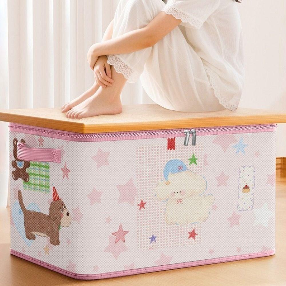 Cartoon Clothes Quilts Organizer Large Capacity Quilt Pants Sweater Storage Box  Dormitory
