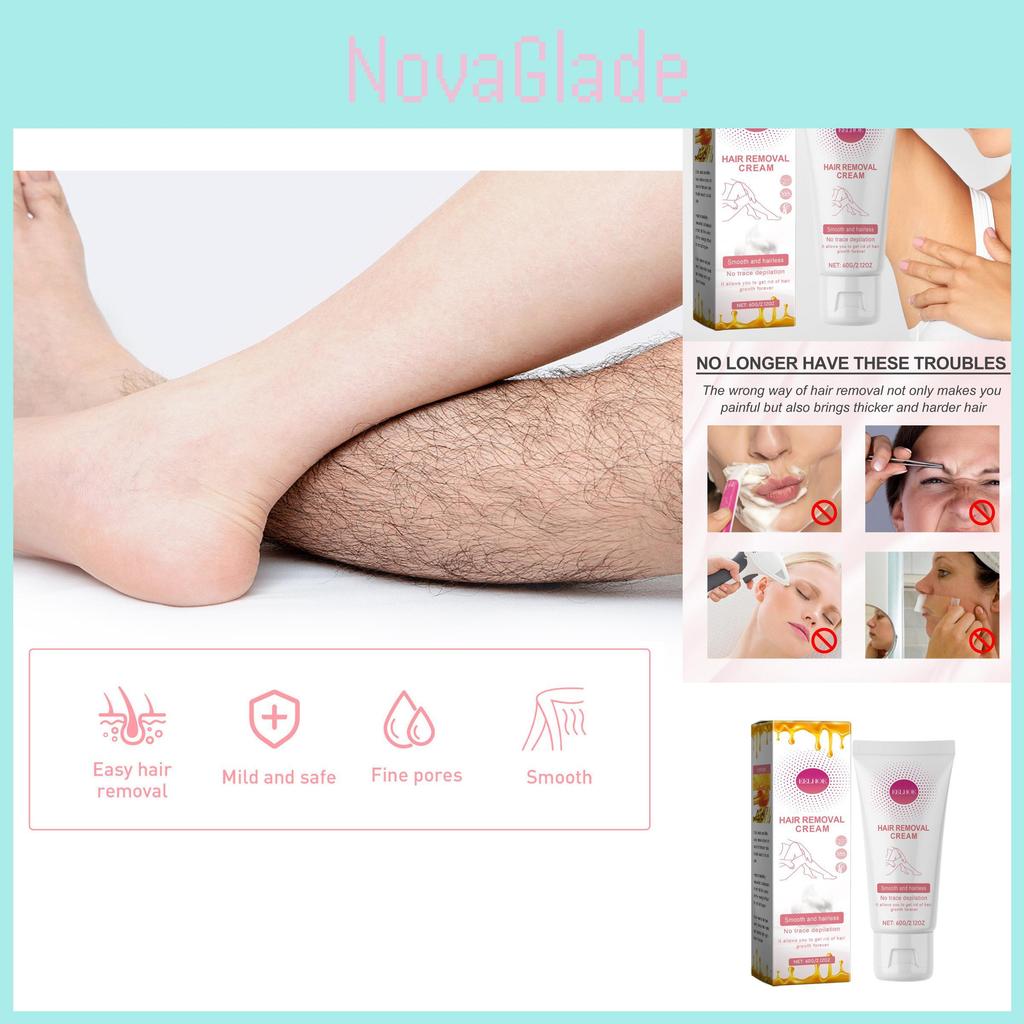 Crème d'épilation douce Eelhoe Pour une peau lisse et hydratée Idéale pour le visage et le corps