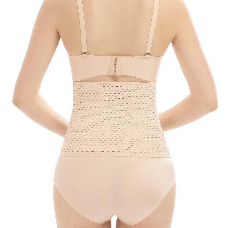 Summer Abdominal Belt for Postpartum Women Breathable Hollow Out Mesh Shapewear Waist Cincher for Natural and C-Section Births