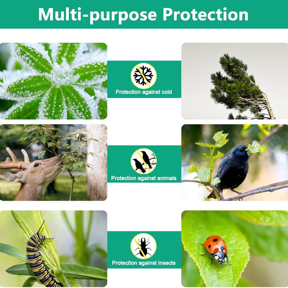 Winter Plant Covers Freeze Protection Garden Warm Plant Cloth Frost Blankets Outdoor Shrub Fruit Tree Wraps Bag with Zipper