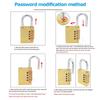 Travelling Combination Padlock Brass Code Lock Mini Number Password Lock  Door