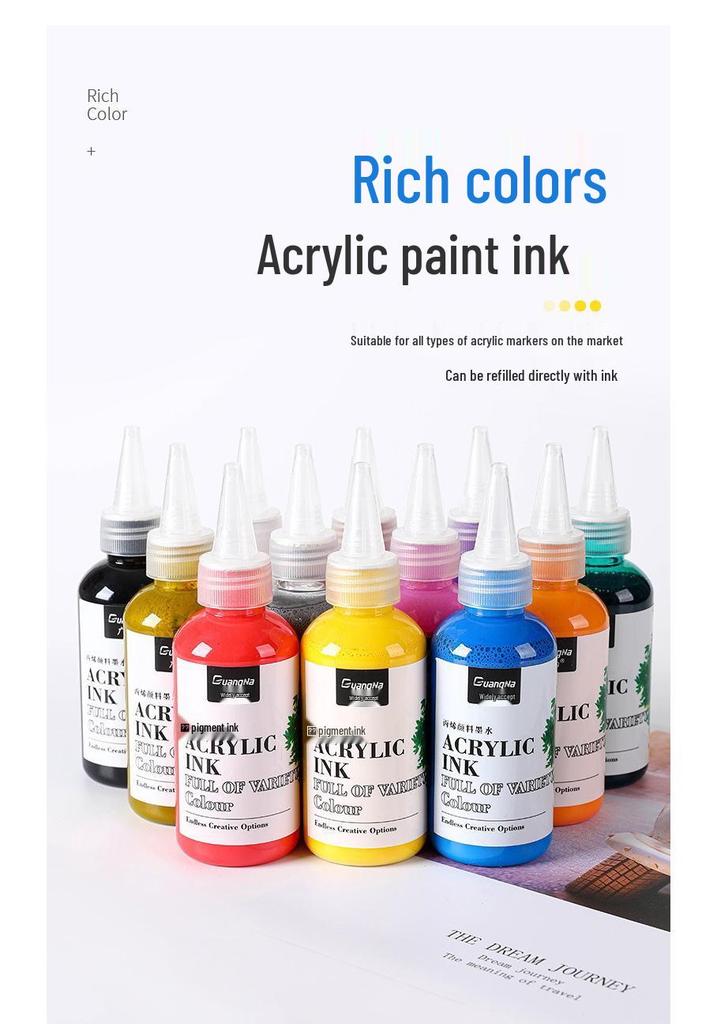 120ml Wasserbasierte Acrylmarker Nachfülltinte für Kinderkunst und Graffiti