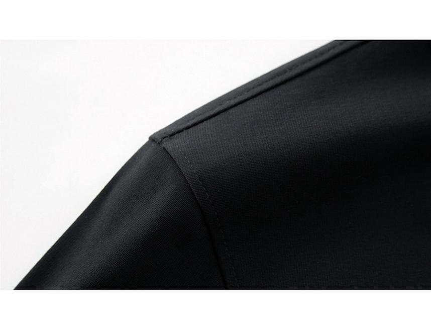 Men's Slim Fit Long-Sleeve T-Shirt, Round Neck, Solid Color, Roma Fabric, Pullover, Printed Sweatshirt