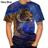 New Fashion Men's and Women's 3d Printing Summer T Shirt Animal Tops Tees