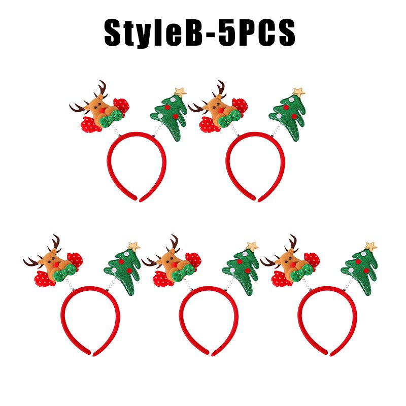 Christmas Reindeer Headband with Bow for Women Cute Cartoon Antlers Hair Clip Funny Photo Props Party Festival Decor Accessories