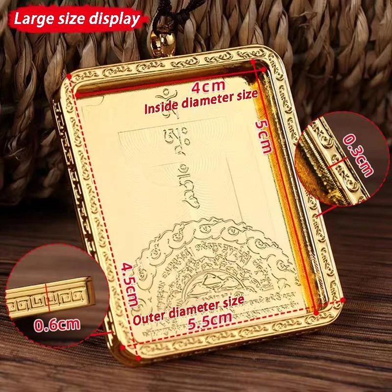 Mini Tangka Box Charms Nepal Boxes Pendant Tibetan Buddha Jin Gangchu Pendants Modern Creative Alloy Charm for Necklace Couple Ornaments Holiday Gift
