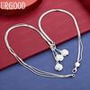 Exquisite Romantic Floral Necklace In 925 Sterling Silver - Perfect for Banquets and Gifts