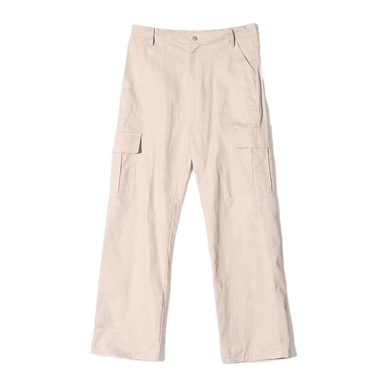 Overalls men's summer new high street ins trendy brand multi-pocket casual pants neutral style fashion loose straight pants