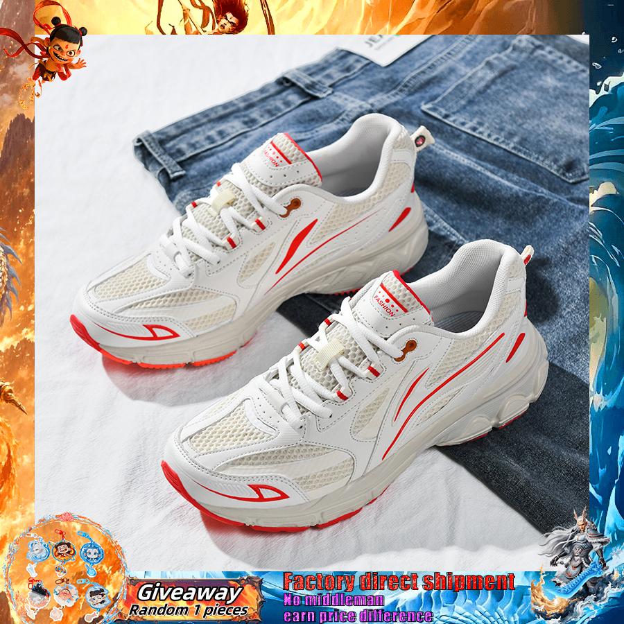 

New Men Women Lace-Up Retro Cozy Low-Top Running Shoes Unisex Outdoor Casual Walking shoes Non-slip Wear Resistant Mens trainers 36 червоний