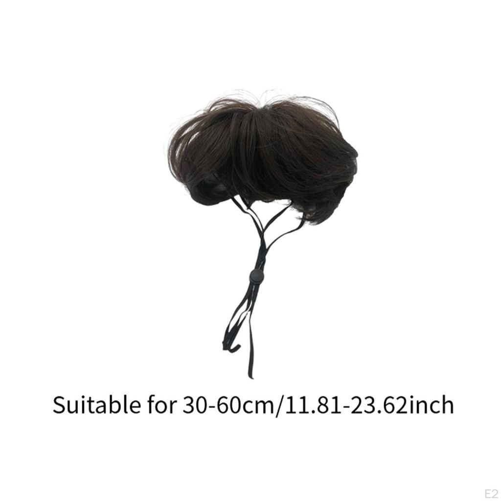 Wig Halloween Easy to Wear Elastic Belt Accessories Pet Costume Wigs Puppy for Birthday