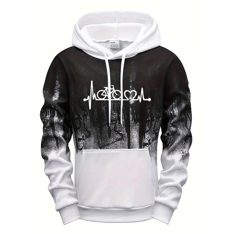 Splatter Design Men's Hooded Sweatshirts High Quality Streetwear Pullover Autumn Winter Daily Casual Sports Hoodies