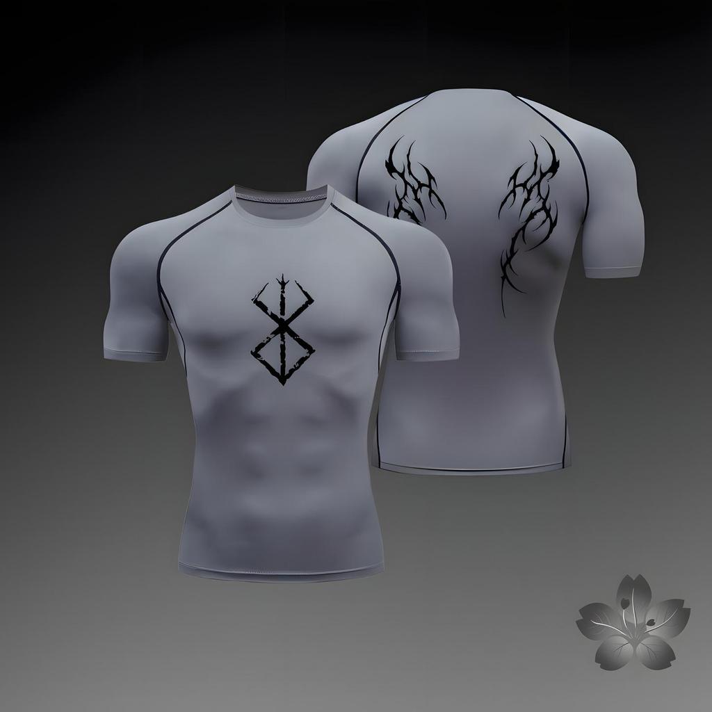 Men's Quick-Dry Breathable Fitness T-Shirt, Short-Sleeve, Tight-Fit Summer Running Top