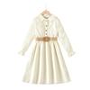 Süßes Langarmkleid für Kinder Frühlingsmode Kleid für Mädchen