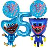 Game Huggy Wuggy Number Balloons Decoration Poppy Playtime Birthday Party Ballon Set Baby Shower Cartoon Round Foil Balloon
