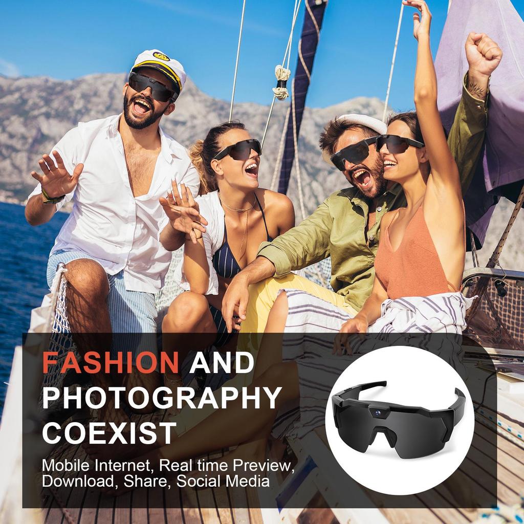 HD Camera Ski Goggles: AI Smart Glasses for Photo & Video Recording, Windproof Design