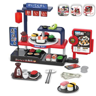 Children'S Simulated Food Sushi Pizza Set Supermarket Counter Swipe Card Cashier Shopping Bbq Children'S Play House Toys