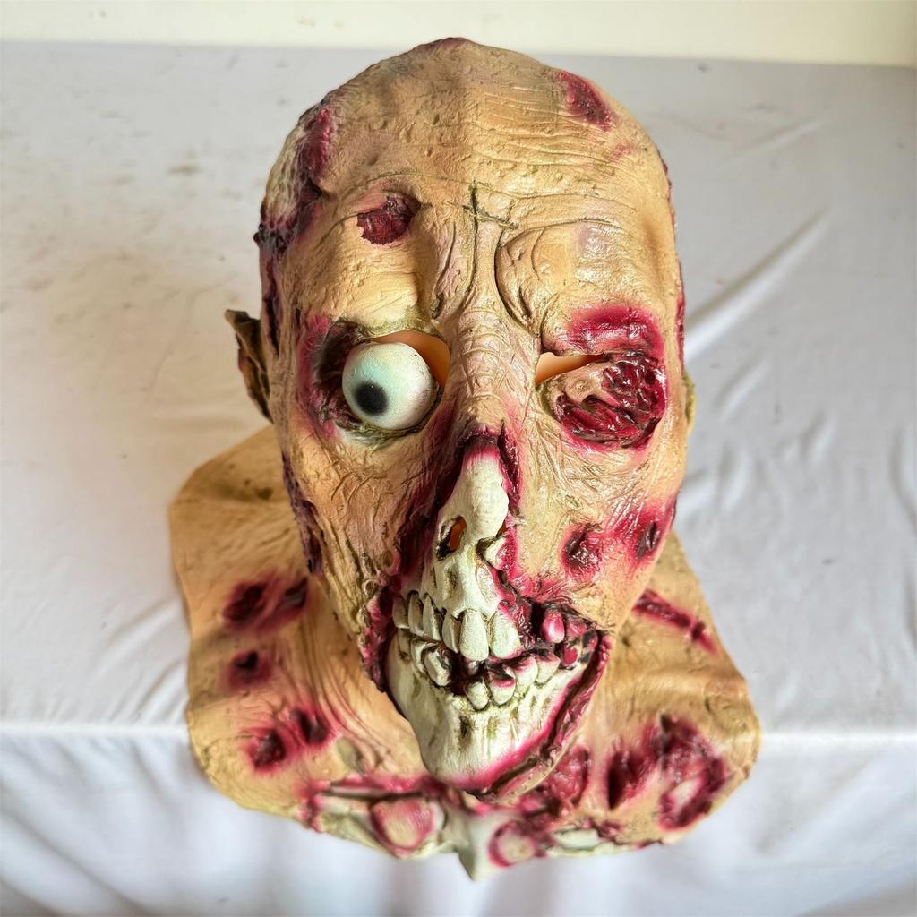 Creepy Skull Mask Scary Lightweight Halloween Costume Headpiece for Haunted House Party and Masquerade Ball