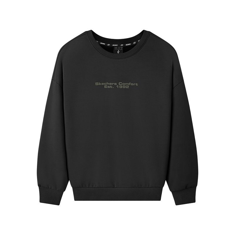 Skechers Comfortable Sports Loose Warm Crew Neck Sweatshirt Unisex sweatshirt L325U026-0018 XS