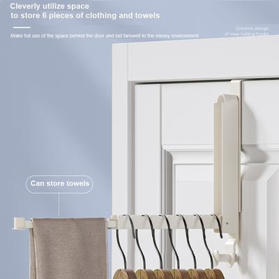 Door Behind Hooks Storage Wall Hanging Bag Clothes Hanger Hook Punch-free Hanger Bedroom Organizer Bathroom Kitchen Accessory