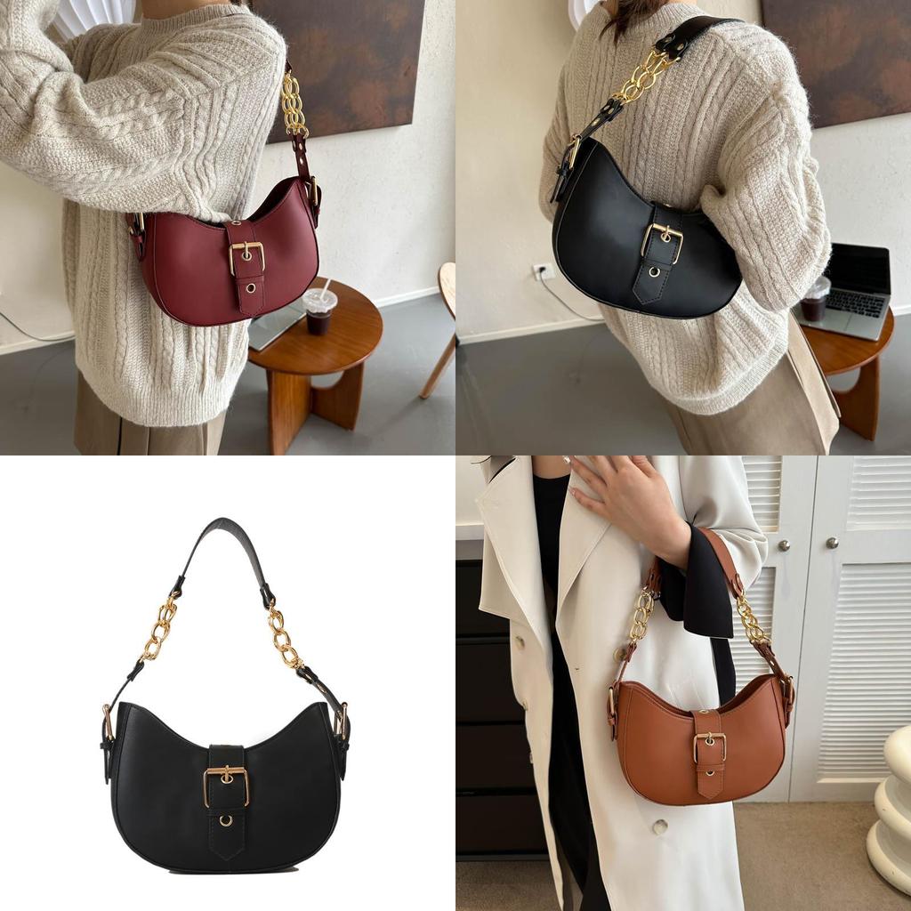Stylish Pu Crescent Bag For Women With Chic Design And Versatile Color Options