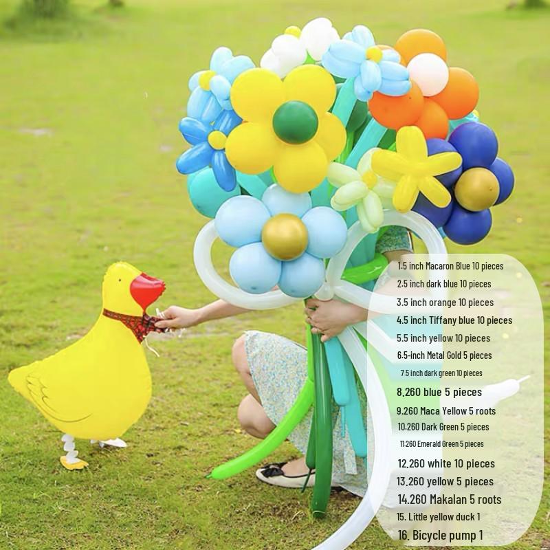 DIY Lily & Sunflower Balloon Kit: Wind Chime & Daisy Weaving
