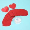 100pcs Red Heart Shape Confetti Plastic Paper Scrap Birthday Wedding Party Valentine"s Day