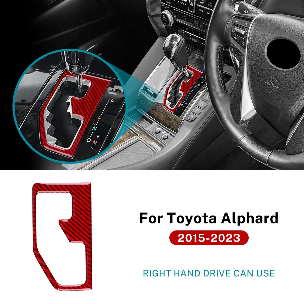 

Real Soft Carbon Fiber Sticker For Toyota Alphard 2015 2016 2017 2018 2019 2020 2021 2022 2023 RHD Car Gear Shift Panel Trim Only for RHD