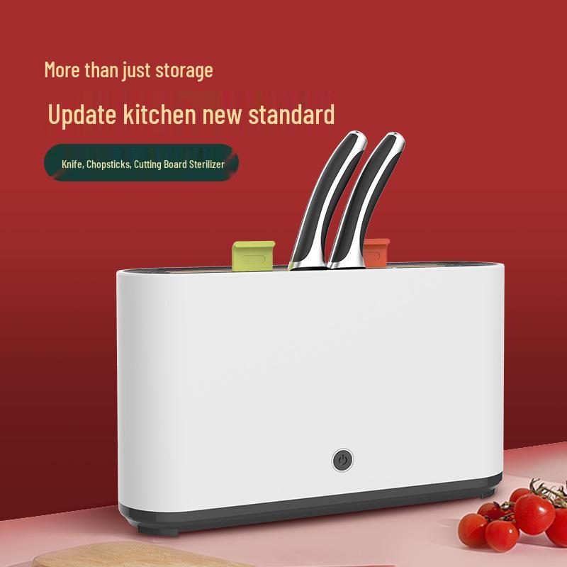 Purple Light Knife & Kitchen Tool Sterilizer Rack with Drying & Disinfection