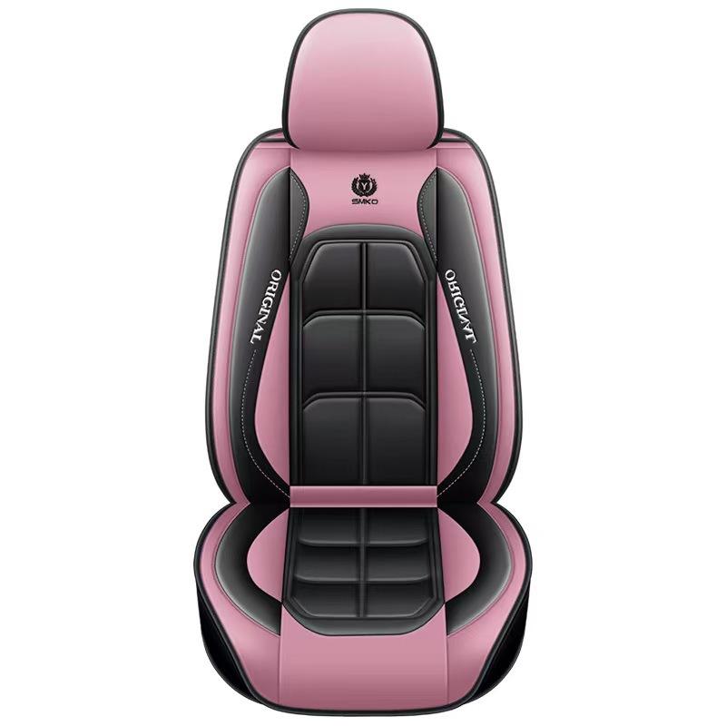 Universelle PU-Leder Autositzbezüge - Atmungsaktiv Langlebig Wasserdicht Vorderschutz Bequem Rund Einfach zu Installieren Geeignet für die meisten Fahrzeuge