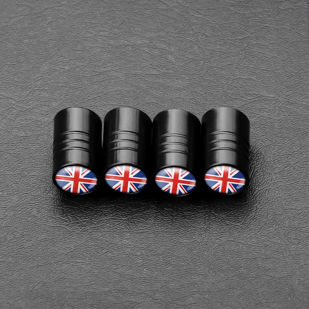 Car Wheel Tire Valve Cap UK England Britain Flag Tyre Valve Stem Cover for Jaguar Land Rover Bentley Martin Rolls Royce MG Aston FG6