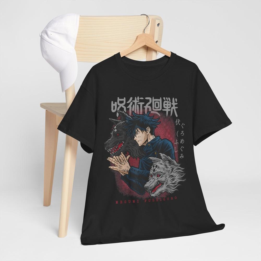 

Jujutsu Kaisen Fushiguro Toji T-shirt Anime Horror Black Short Sleeve gift tee M
