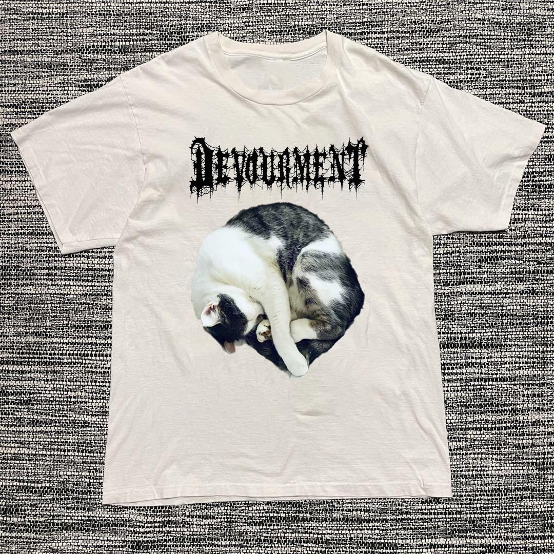Rare Devourment Band Funny Cat Cat Cute White All Size Shirt XXL