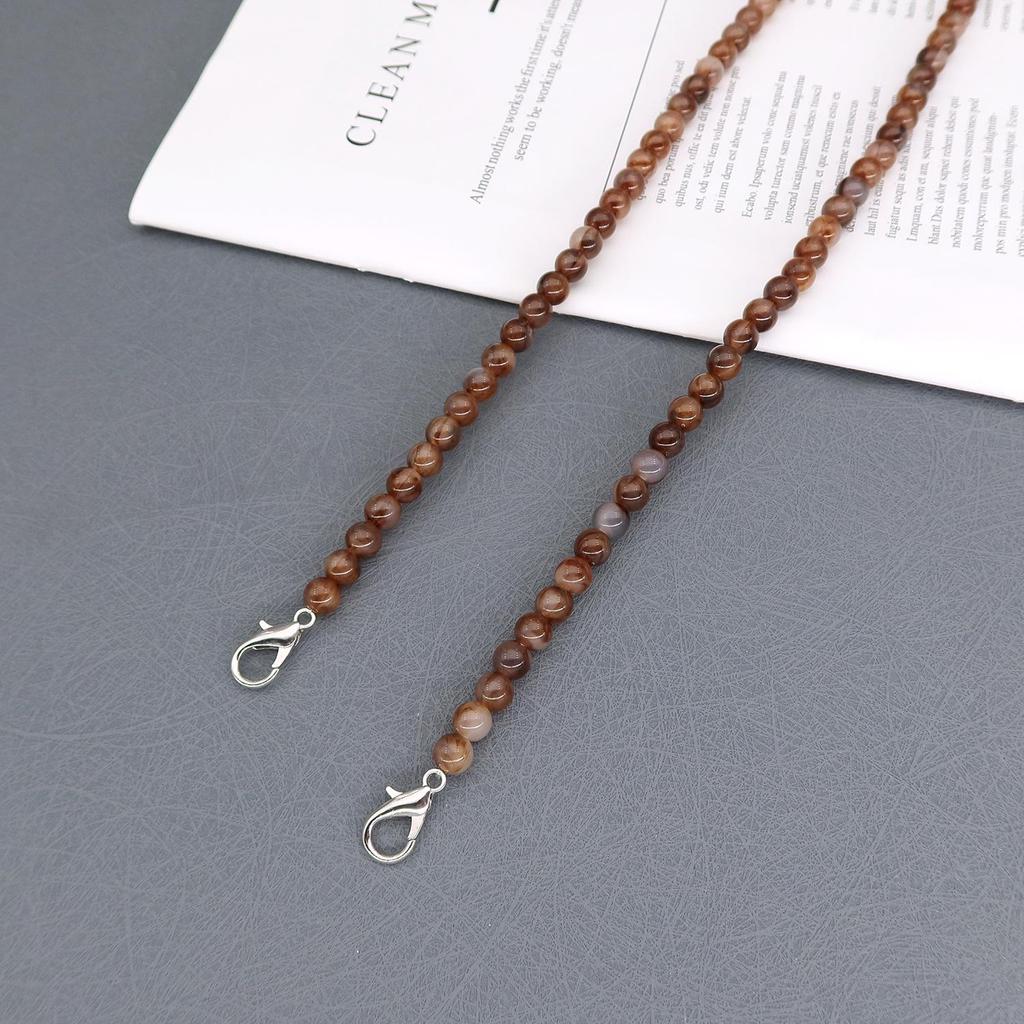 Two-tone Coffee Leopard Bee Print Chain Handbag with Crossbody Shoulder Strap