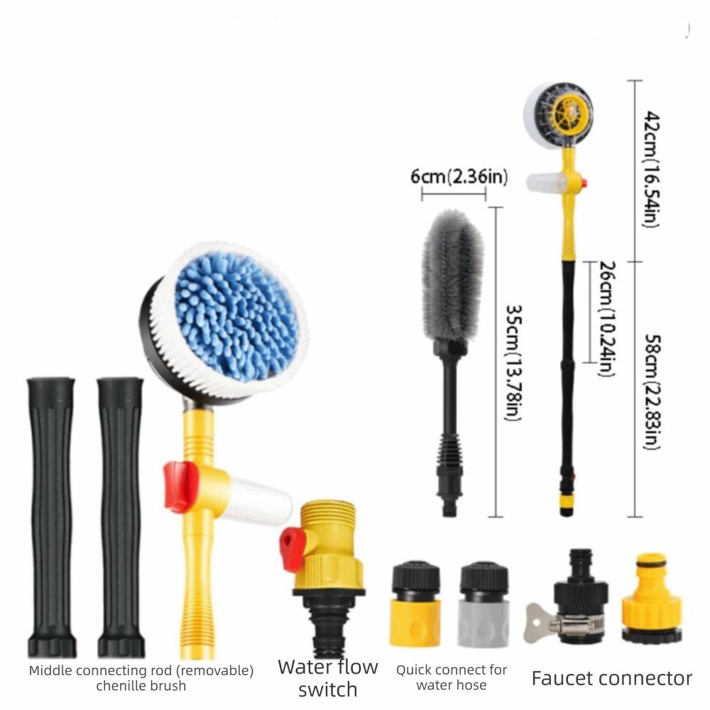 360 Degree Rotation Rotating Wash Brush Adjustable Length High Pressure Washer  Auto Detailing