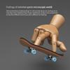 1Set Finger Skateboard Wooden Fingerboard Toy Professional Stents Fingers Skate Set Novelty Children Christmas Gift Puzzle Toy
