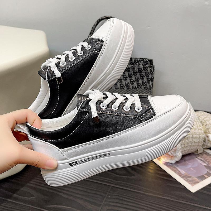 Foreign trade sports shoes women's muffin high-top shoes small inner height increase casual white shoes women