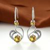 Popular red diamond love medium and long earrings pendant heart-shaped earrings women's Korean version of exquisite jewelry
