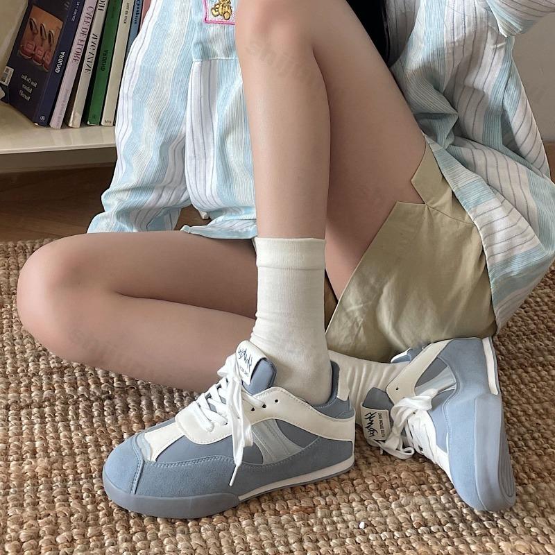 Fashion Women's White Sneakers Spring Autumn Fashion Cross Tied Outdoor Non Slip Flats Comfortable Height Increase Vintage Casual Shoes