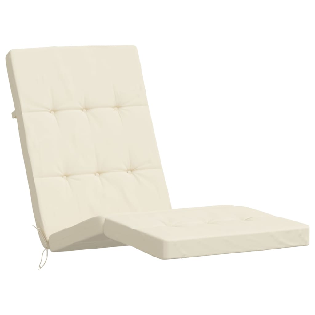 Lounge Chair Cushions 2 Pcs Cream Oxford Fabric