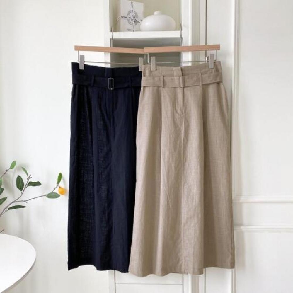 New ArrivalS Open Run Women S Peruie Summer Setup Belt Linen Like Long Skirt