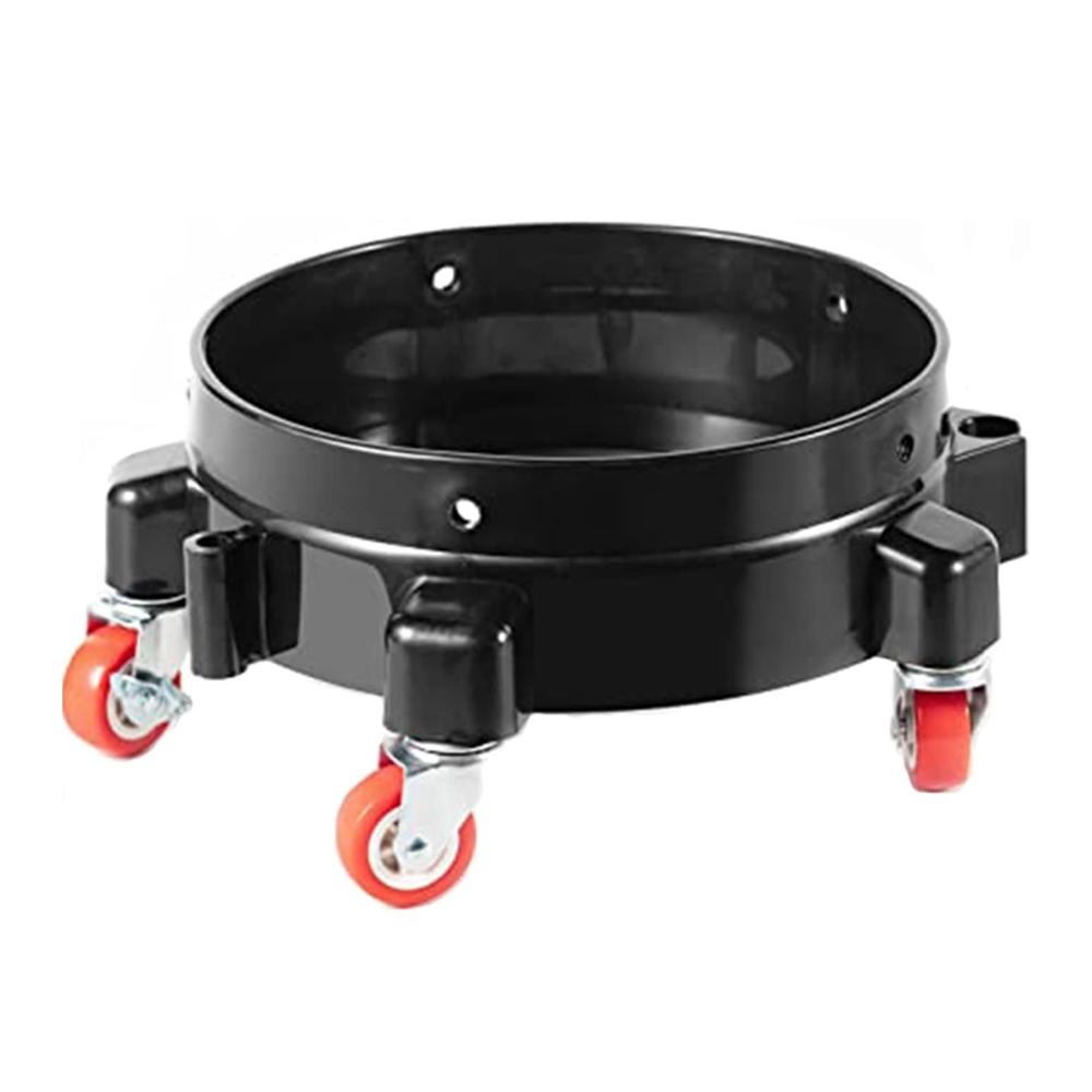 

Роликовая тележка для ведра, поворотный ролик для ведра на 360°, съемная тележка с колесами, лоток для хранения, сверхпрочные инструменты и аксессуары для мойки автомобилей чёрный