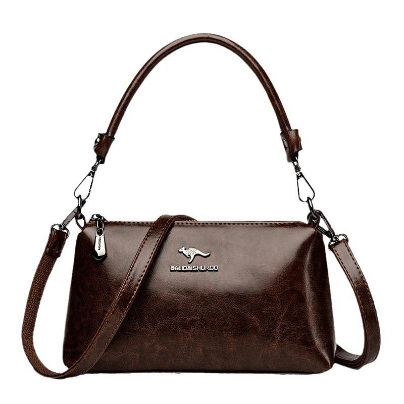 New single-shoulder bag, simple cross-body bag, trendy and retro small square bag.