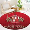 Sunderland A.F Custom Name Round Area Rug,Carpet Rug for Living Room Bedroom Sofa Playroom Decor,Non-slip Floor Mat