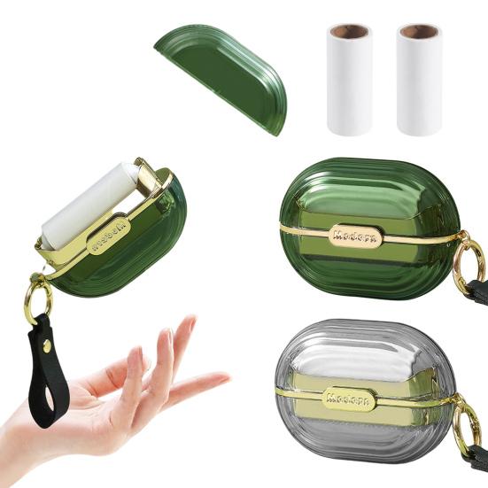 

Двусторонний портативный ковш для волос, роликовый ворс, сумки для одежды, автомобильный многоразовый ручной мини-удалитель шерсти домашних животных зелёный