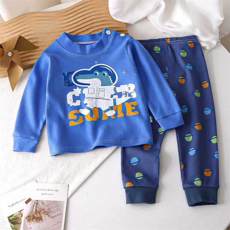 Children's Autumn And Winter Long Sleeved Pure Cotton Thermal Underwear Set