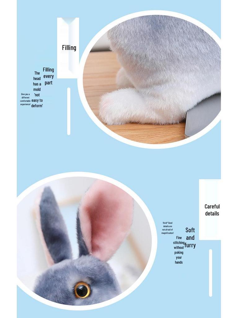 2023 Zodiac Little White Rabbit Plush Doll - Year of the Rabbit Mascot Toy