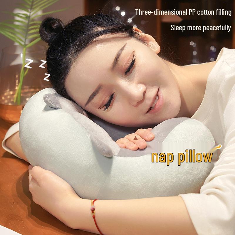 Hachimi Cartoon U-Shape Neck and Head Support Pillow for Travel