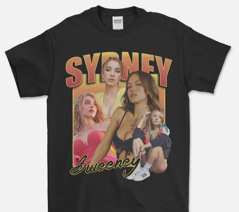 

Винтажная футболка SYDNEY SWEENEY, Футболка-оммаж, Футболки для фанатов, Ретро футболка 90-х, Фан-арт, Унисекс футболка L