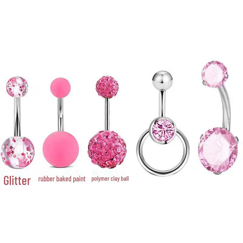 

Набор из 5 разноцветных колец для пирсинга пупка - Украшения для пирсинга