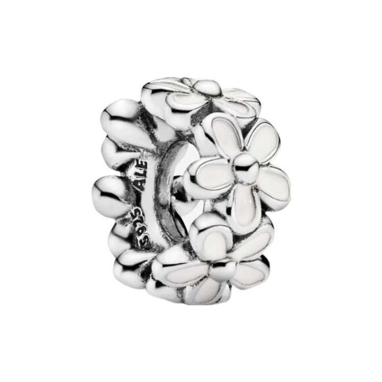 Pandora Moments Exquisite White Daisy Charm Women Charm Silver 791495EN12 Silver,One Size